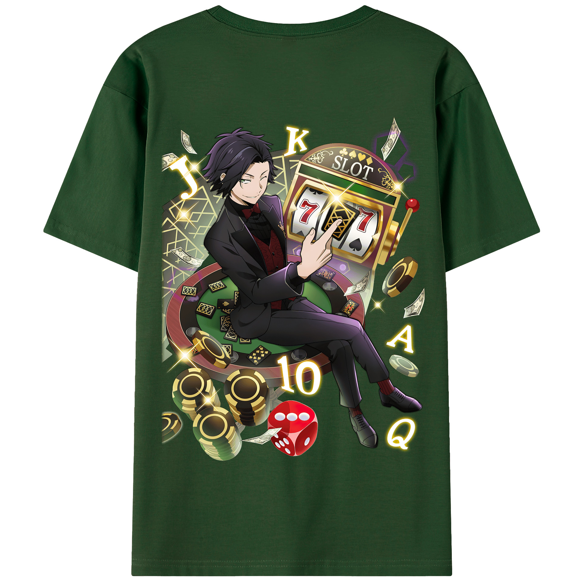 （画像用） 文豪ストレイドッグス Bungo Stray Dogs 綿100％半袖Tシャツ（背面プリント）